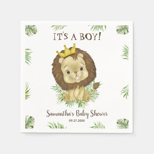 Cute Lion Baby Shower Theme Baby Shower Napkins