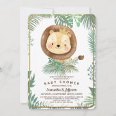 Cute Lion Baby Shower Theme Invitation (Front)