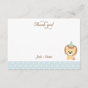 Cute Lion Birthday Thank You Card