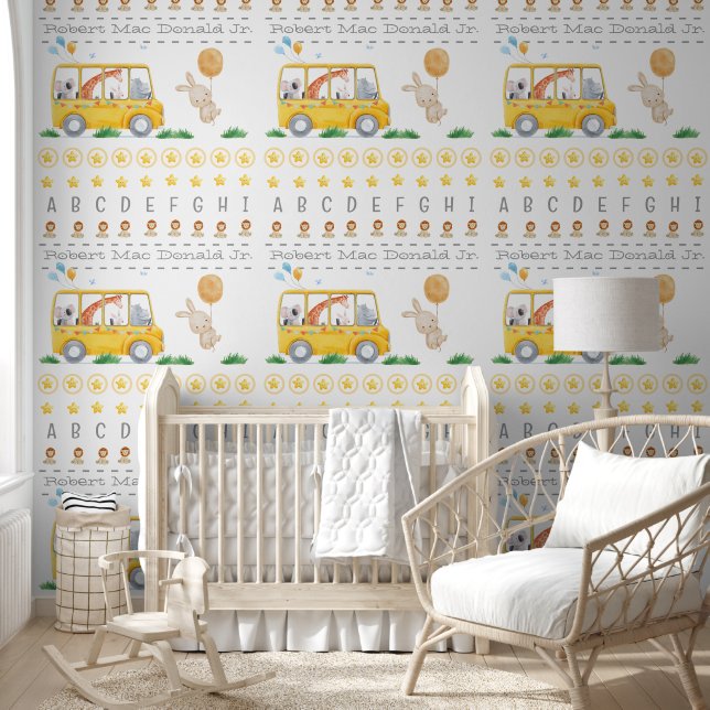 Cute Lion Bunny Bus Balloon  Wallpaper (Kids)
