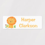 Cute Lion Cartoon Safari Personalized Name Kids' Labels<br><div class="desc">Cute Lion Cartoon Safari Personalized Name Kids' Labels | Keep organized with this customizable labels. It features an adorable cartoon lion and whimsical typography. These cute animals labels are perfect for labelling your kid's clothes,  school supplies,  lunches and so much more. Other animals are available.</div>