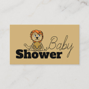 Cute Lion Cub, Baby Shower Ticket Invitation