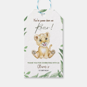 Cute lion cub Birthday Gift Tags