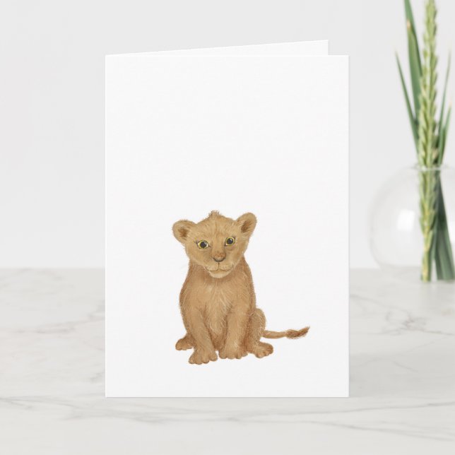 Cute lion cub card (Front)