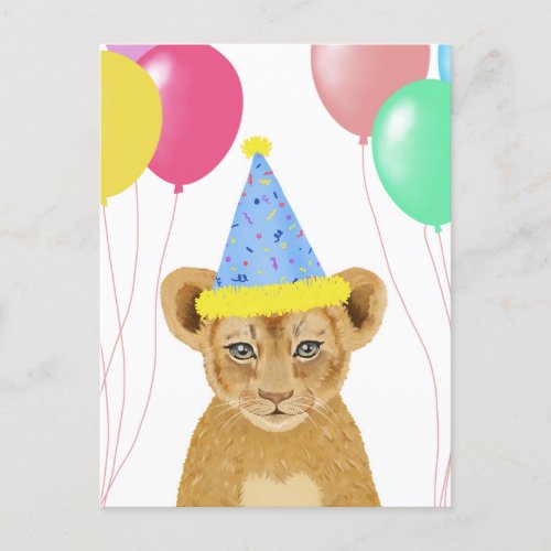 Cute lion Cub Illustration  Postcard