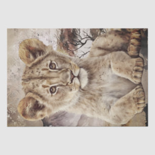 Cute Lion Cub Tissue Paper