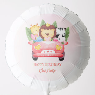 Cute lion cub zoo car Safari jungle Birthday party Balloon