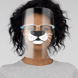 Cute Lion Face Face Shield