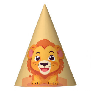 Cute lion Face safari Wild jungle Birthday Party Hat