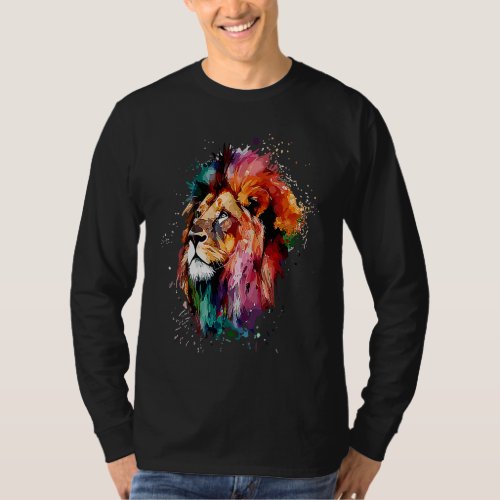 Cute Lion for wild animal  rainbow colored  1 T_Shirt