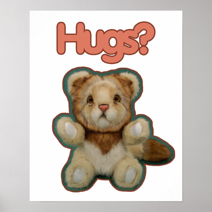 Cute Lion Hugs Print