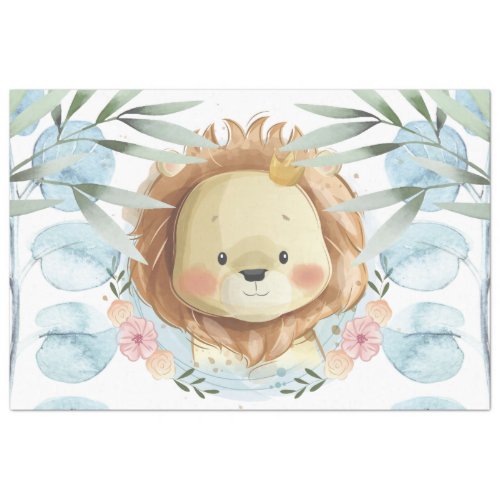 Cute Lion Illustration Tissue Paper