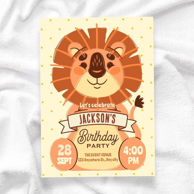 Cute lion  invitation (Creator Uploaded)
