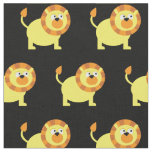 Cute Lion Kid Baby Nursery Black Big Cat Fabric