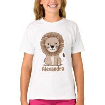Cute Lion Kids Girls Name personalizable