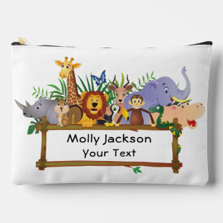 Cute Lion Kids' Personalized Accessory Pouch