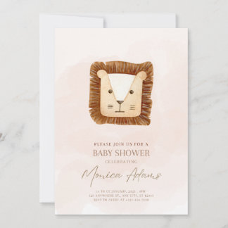 Cute Lion King Baby Shower Theme Invitation