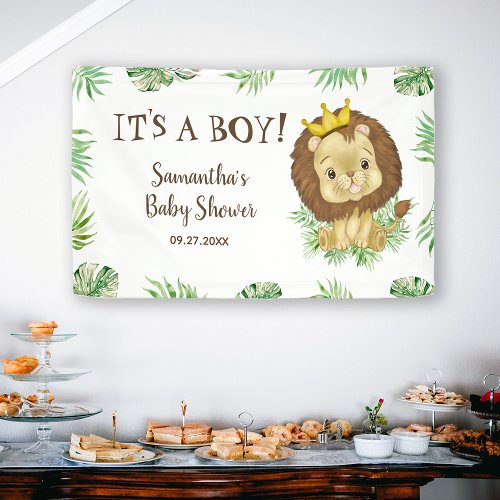 Cute Lion King Baby Shower Theme Its a Boy Banner