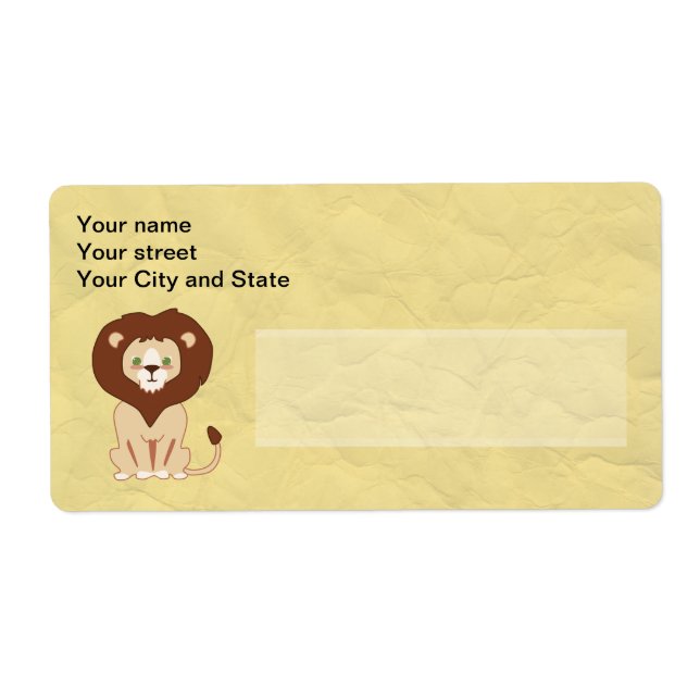 Cute Lion Label (Front)