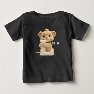 Cute Lion Letter L Kids T-Shirt Animal Alphabet