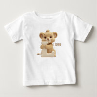 Cute Lion Letter L Kids T-Shirt | Animal Alphabet