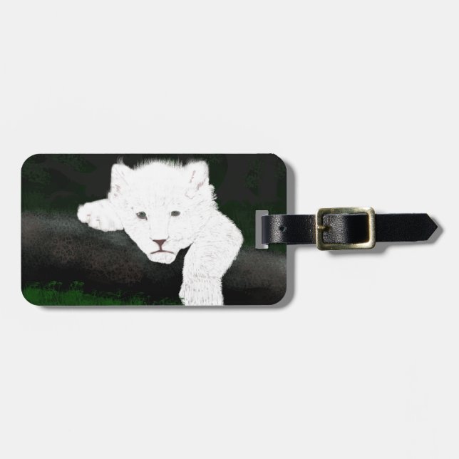cute lion luggage tag (Front Horizontal)