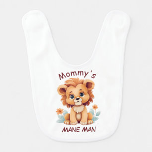 Cute lion "Mommy's Mane Man"  Baby Bib