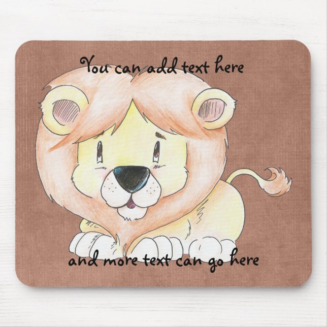 Cute Lion Mousepad (Front)