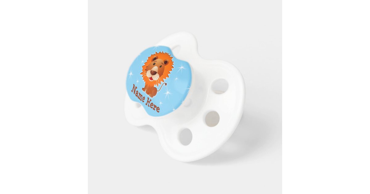 Cute Lion Pacifier Personalized Binkies with Name Zazzle