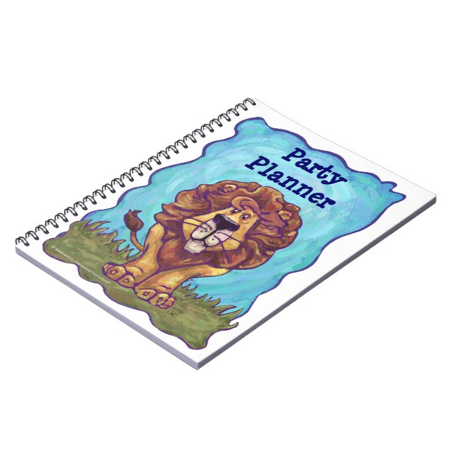 Cute Lion Party Plannner Notebook (Left Side)