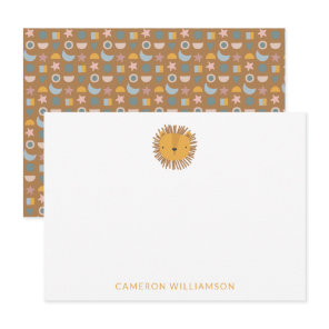 Cute Lion Personalized Baby and Kids Animal Thanks Note Card