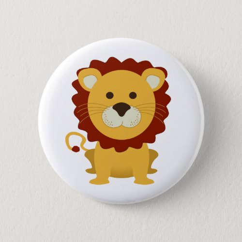 Cute Lion Pinback Button