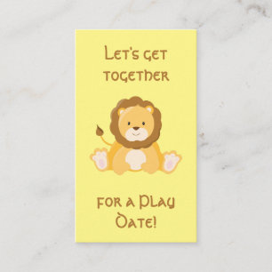 Cute Lion Playdate Calling Card
