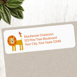 Cute Lion Return Address Label
