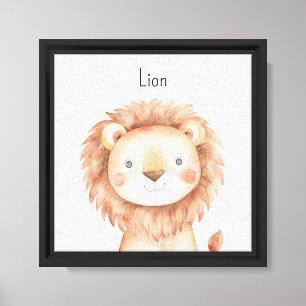 Cute Lion Safari Animal Canvas Print
