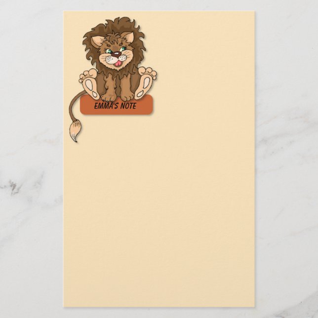 Cute Lion Stationery (Front)