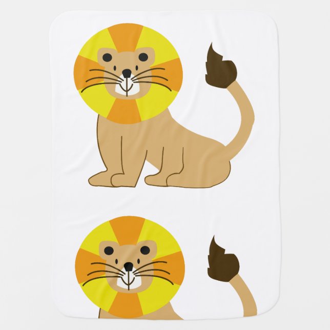 Cute lion to be a friend T-Shirt Baby Blanket (Front)