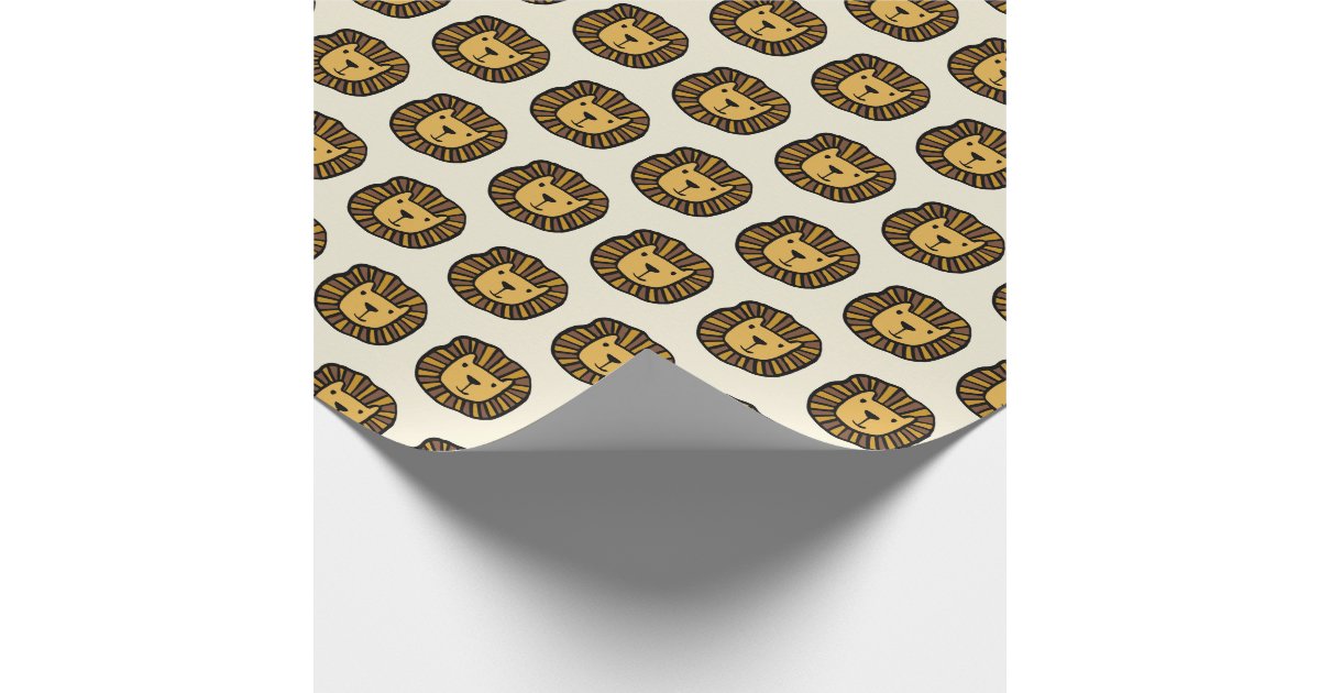 Cute lion wrapping paper Zazzle