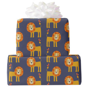 Cute Lion Wrapping Paper