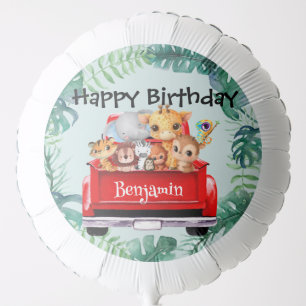 Cute lion Zoo jungle farm truck boy Birthday party Balloon