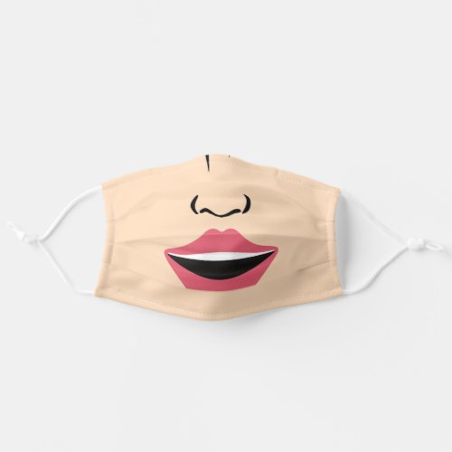 cute Lips and nose female face for her Adult Cloth Face Mask