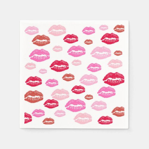 Cute Lips Bachelorette Party Napkins