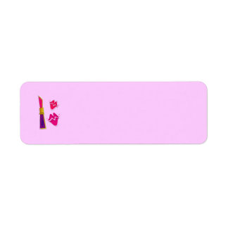 CUTE LIPSTICK MAKEUP KISSES REDS PINKS MODERN LABEL