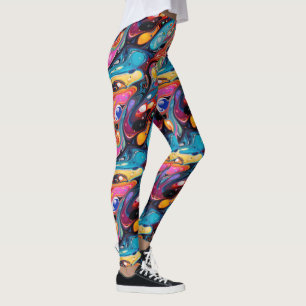 Cute liquid pour tiled pattern  leggings