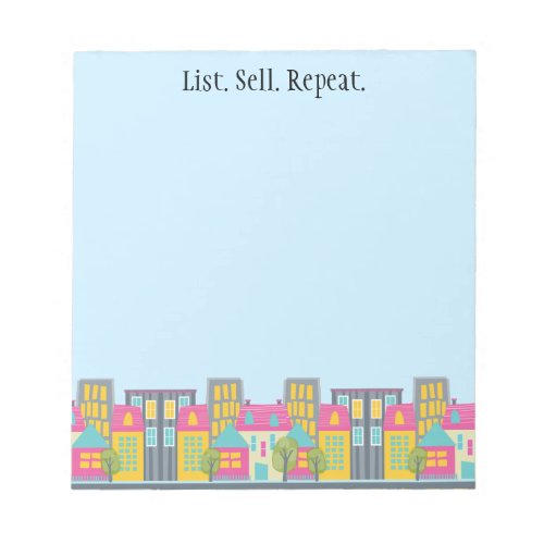 Cute List Sell Repeat Real Estate Agent Notepad