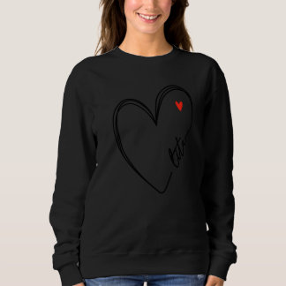 Cute Lita With Heart Girl Women Girls Mom Mothers  Sweatshirt