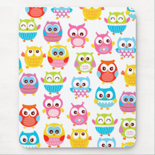 Cute Litte Owls Mouse Pad
