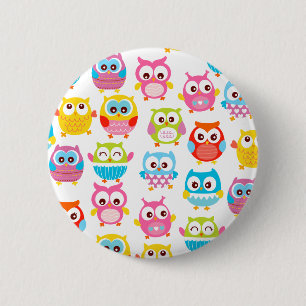 Cute Litte Owls Pinback Button