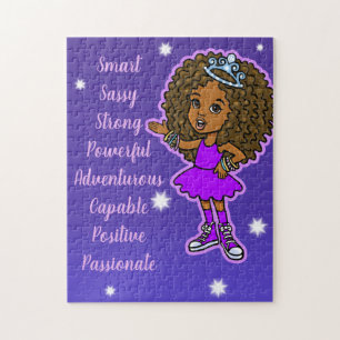 Cute Little African American Princess Jigsaw Puzzle