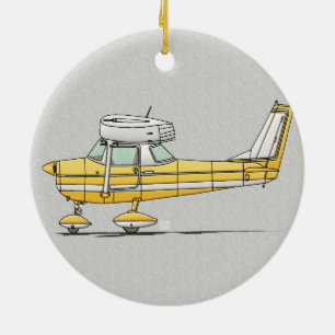 Cute Little Airplane Ceramic Ornament
